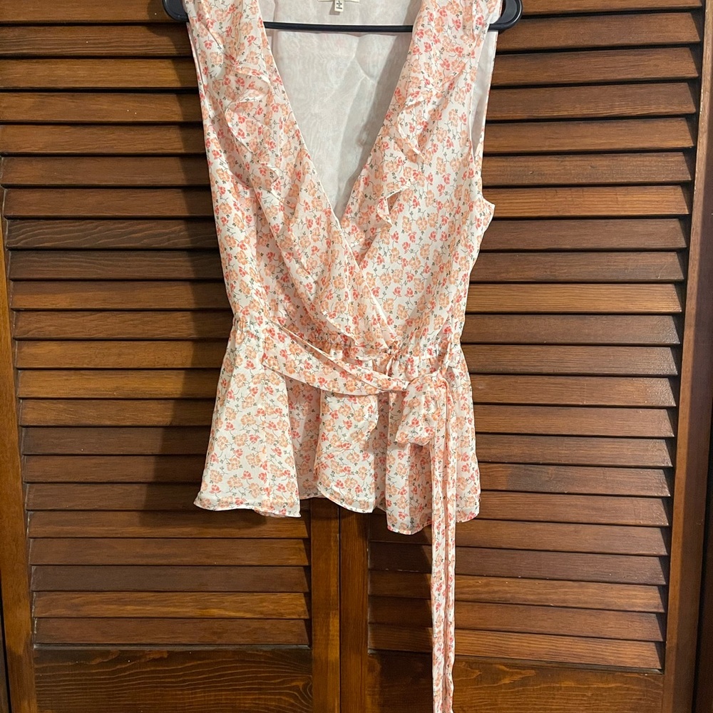 Max Studio floral blouse.